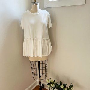 entro Women's Babydoll Top White - size small